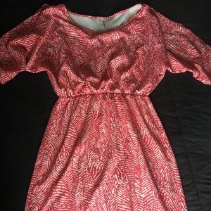 Coral printed dress